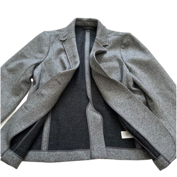 Talbots Blazer Jacket Gray Wool Blend Button Front Pockets Blazer Size 10 - Picture 10 of 12